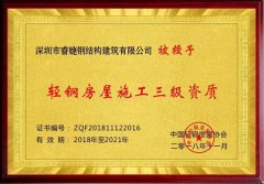 睿婕鋼結(jié)構(gòu)建筑有限公司正式加盟入中國(guó)輕鋼協(xié)會(huì)會(huì)員！