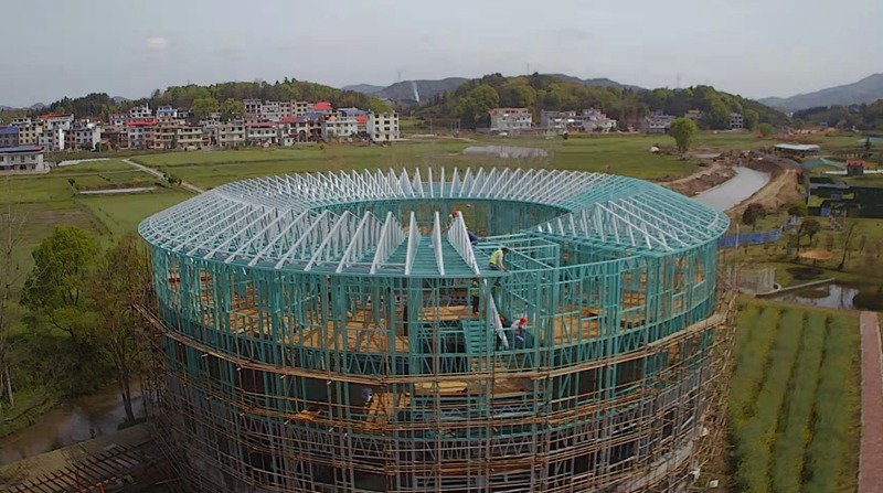 輕鋼結(jié)構(gòu)圓形建筑項目，造型靈活！